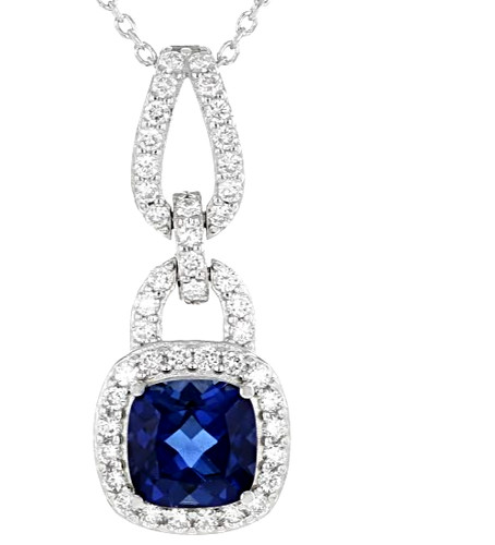 Ciondolo oro bianco 14k - bianco, con