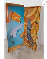 Sbuccia arancia Brandani, Pela agrumi in acciaio inox, Utensile da cucina/tavola