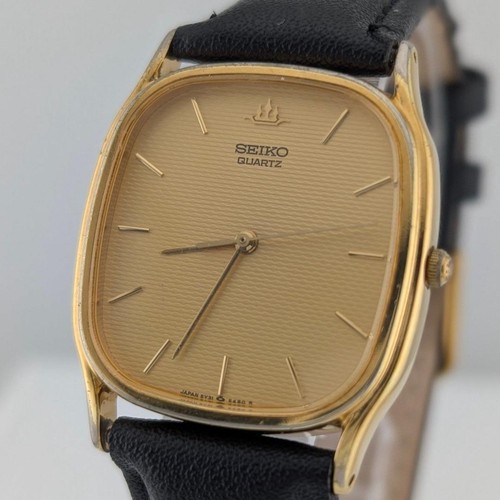 Seiko 5y31 5160 quadrato - quadrato, oro