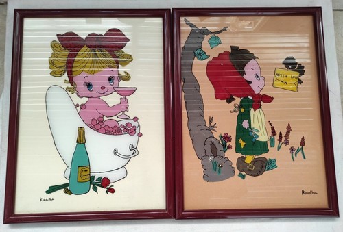 Coppia quadri vintage rosalba - vintage,