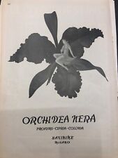 Pubblicità d'epoca reclame foglio a piena pagina intera Orchidea Nera Satinine