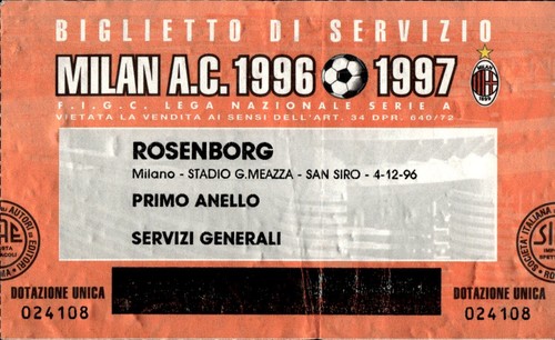 Biglietto stadio milan c - stadio,