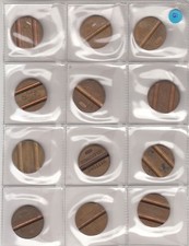 BLOCCO B 12 GETTONI TELEFONO VINTAGE ANNI 1970 PREZZO REGALO VEDI FOTO GETTONE