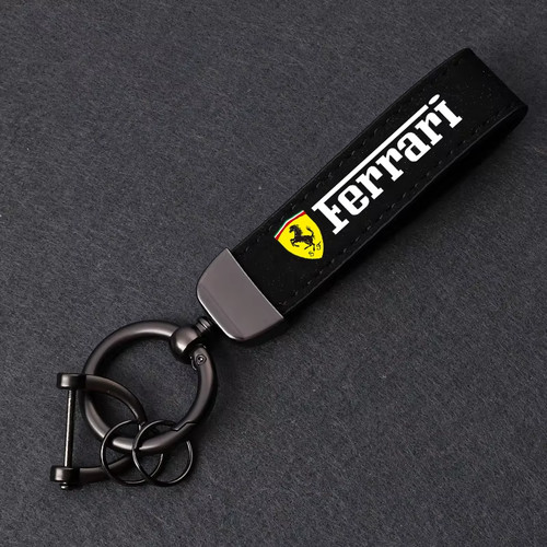 Ferrari black keyring keychain - ferrari,