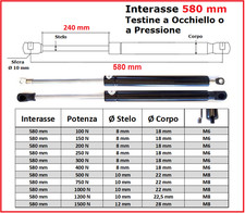 PISTONE a GAS Interasse 580 mm
