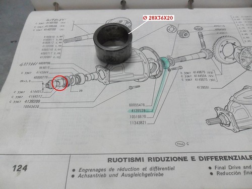 Anello distanziale pignone - distanziale,