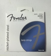 Fender Corde Banjo Fine Anello Acciaio Nichelato, #2255L Luce - .0095-.020w
