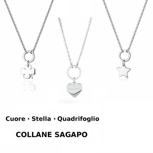 Sagapo collana donna - collana, acciaio