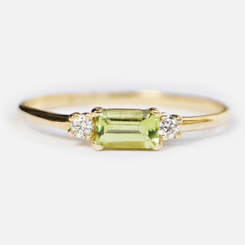 Anello peridoto lega - peridoto,, oro