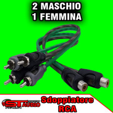 Cavo Audio Sdoppiatore RCA 1 femmina uscita 2 maschio adattatore 20cm. schermato