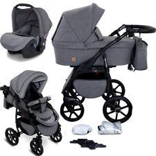 GaGaDumi Boston Passeggino Trio 3 in 1 - Carrozzina Passeggino e Seggiolino Auto