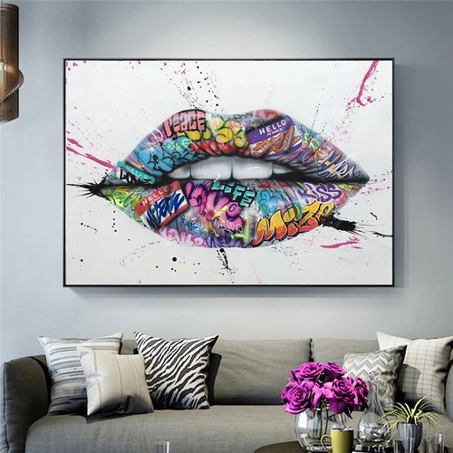 Poster labbra stampe - e,