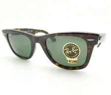 Occhiali da sole Ray Ban originali Wayfarer RB 2140 902 tartaruga G15 50mm nuovi autentici