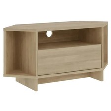 Mobile Porta TV Angolare Soggiorno Rovere Vano Contenitore e Mensole