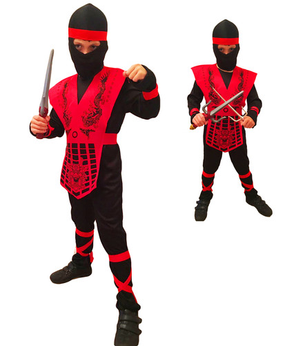 Bambini costume ninja rosso - costume, da
