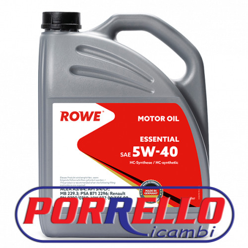 Olio motore 5w40 rowe - motore,