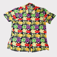 Vintage 90S camicia donna fantasia frutta con spalline estiva taglia probabile L