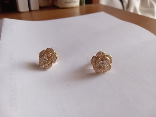 N250 orecchini acciaio oro - n250,