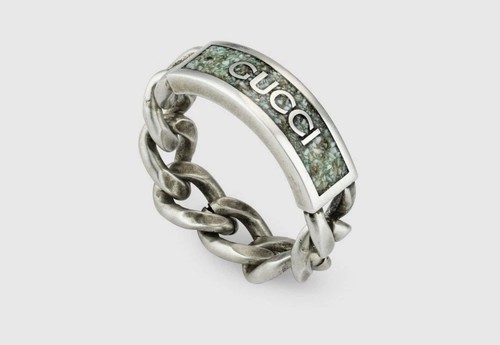 Anello catena gucci argento - anello,