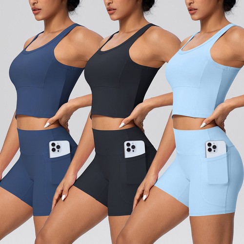 Set allenamento donna crop top