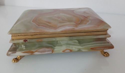 Portagioie vintage onice verde - onice,