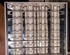 PLAFONIERA CON LAMPADA NEON 60X60 BIANCA/METALLO