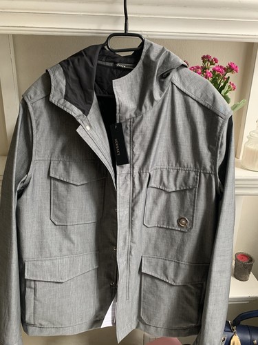 Versace cappotto grigio - versace,