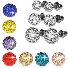 orecchini strass colorati