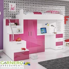 Letto a soppalco con armadio