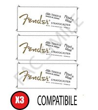 3 DECAL TIPO FENDER STRATOCASTER ACQUA SCIVOLO FLOYD ROSE