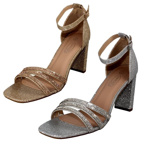 Sandali glitter con cinturino - glitter,