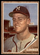 1962 TOPPS TONY CLONINGER RC