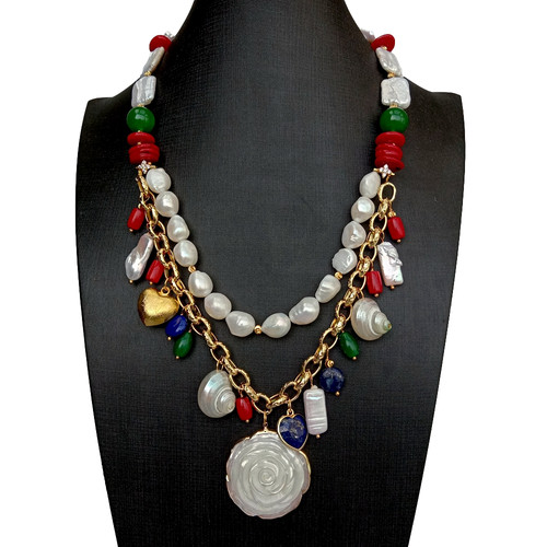 Collana con ciondolo catena - , di