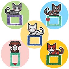 CALAMITA Porta POLAROID gatto/cane - personalizzabile - in PYSSLA / HAMA BEADS