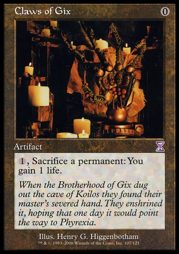 Mtg claws gix exc artigli - of,