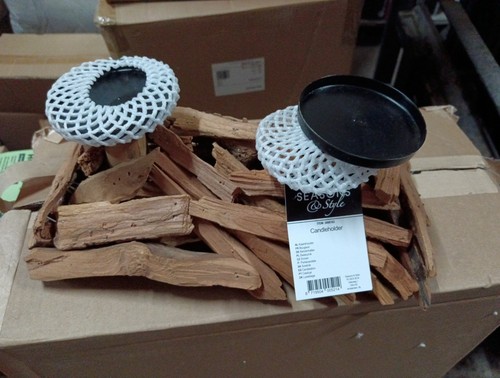 Portacandele legno - in,