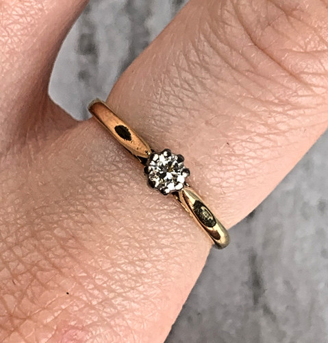 Anello solitario oro kt - oro, 18