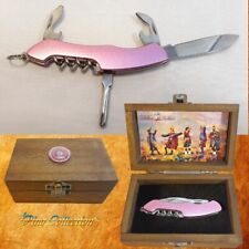 MULTI TOOL KNIFE CORKSCREW BOTTLE OPENER HANDMADE WOODEN BOX Scottish Dance