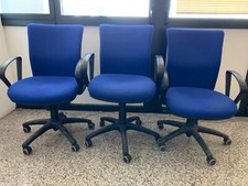 3 poltroncine da ufficio/cameretta con ruote, altezza e schienale regolabile