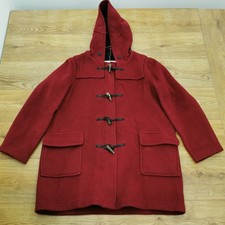 The Original Montgomery Duffel Coat Uomo 42 Rosso Lana Toggle Corno Soprabito