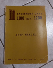 FIAT 1100 103D 1200 BN Trasformabile Cabriolet Manuale di Riparazione Officina