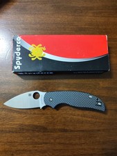 Spyderco Knives Sage 5 Compression Lock Carbon Fiber G-10 S30V Steel C123CFPCL