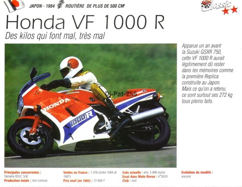 Fiche moto honda 1000 r - honda,