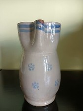 Ceramica Popolare Pugliese Vecchia Brocca in terracotta smaltata e decorata