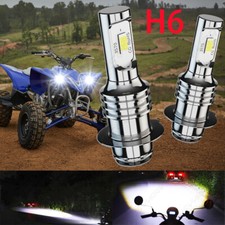 2x H6 LED faro luz blanca para
