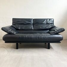 Divano pelle nera  Alanda, Paolo Piva per B&B Italia, Anni ‘80.