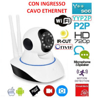 TELECAMERA 1080P HD WIRELESS INTERNA SD IP CAMERA MOTORIZZATA IR INFRAROSSI WIFI