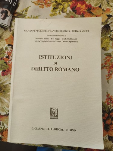 Istituzioni diritto romano - istituzioni,