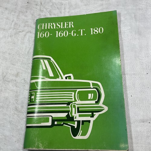 Manuale epoca chrysler 160 - manuale, d'epoca