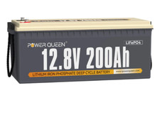 2 X 12.8V 200AH Batteria al litio Power Queen 12V 200Ah LiFePO4 100A BMS 